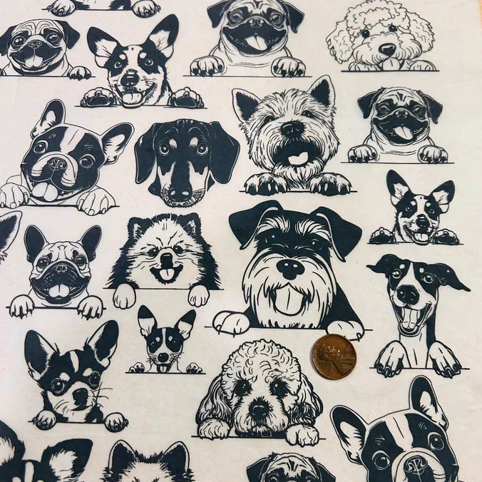 ELAN TRANSFERS UNDERGLAZE DECAL - DOGS
