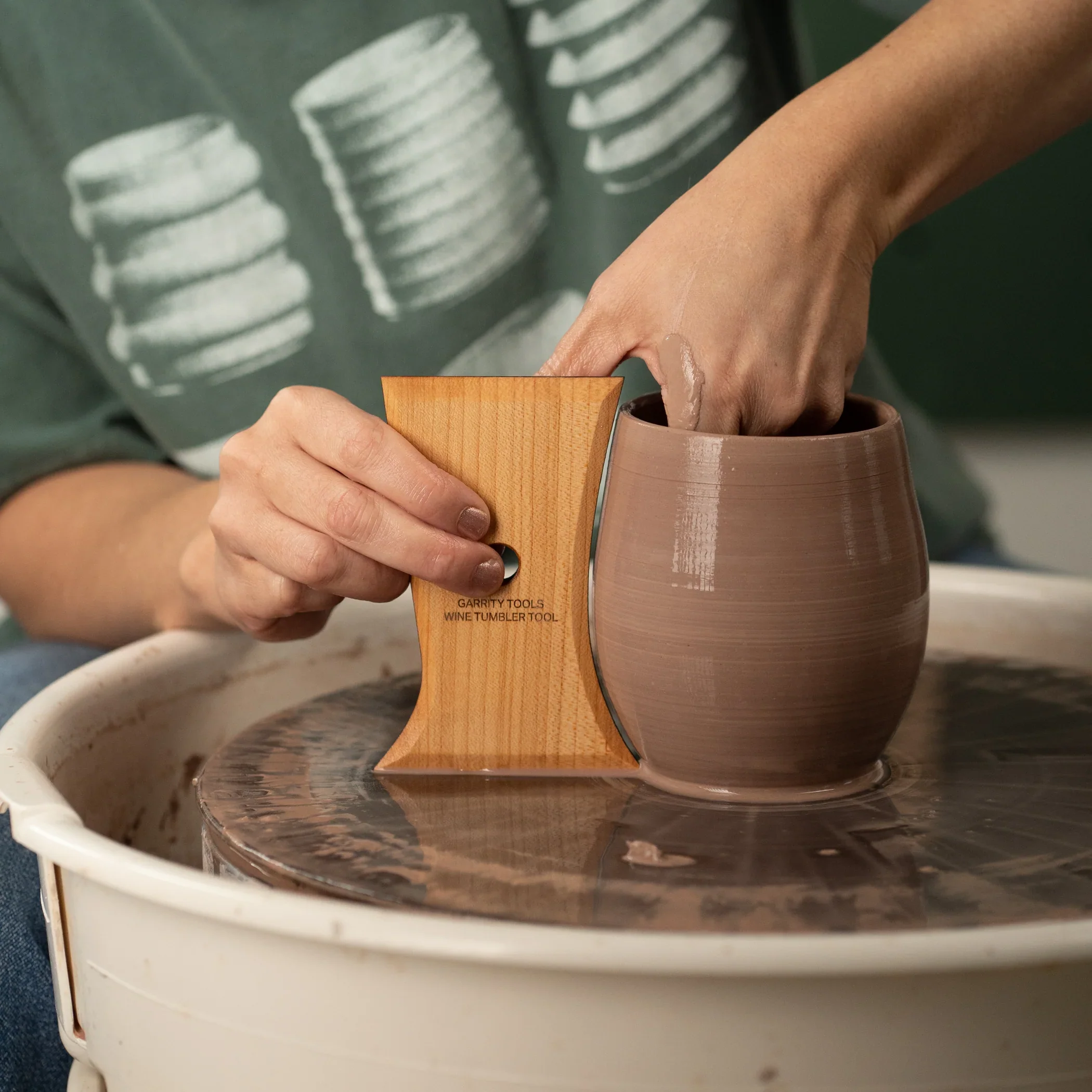GARRITY WINE TUMBLER WOOD RIB - Image 3