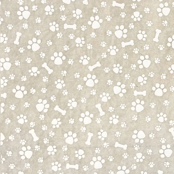 ELAN TRANSFERS UNDERGLAZE DECAL - PAW PRINTS (WHITE)